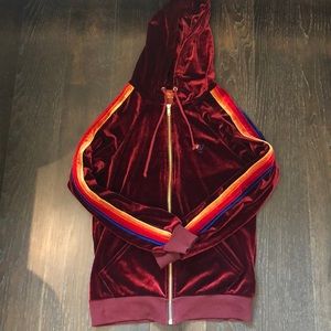 Aviator Nation Tops - Aviator Nation Red Velvet Zip Up Aviator Nation Tops - Aviator Nation Red Velvet Zip Up